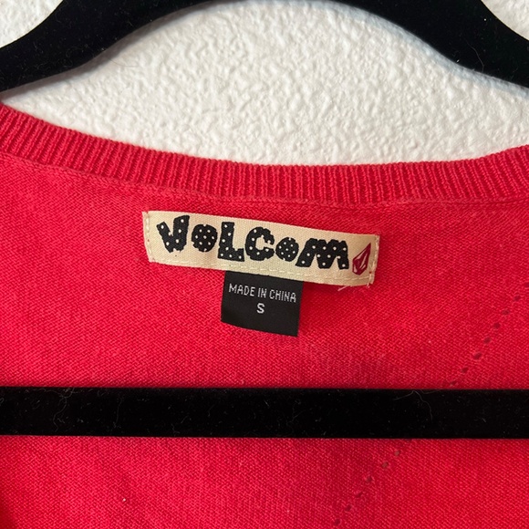 Volcom Hot Pink V-Neck thin sweater | Size S - Picture 4 of 4